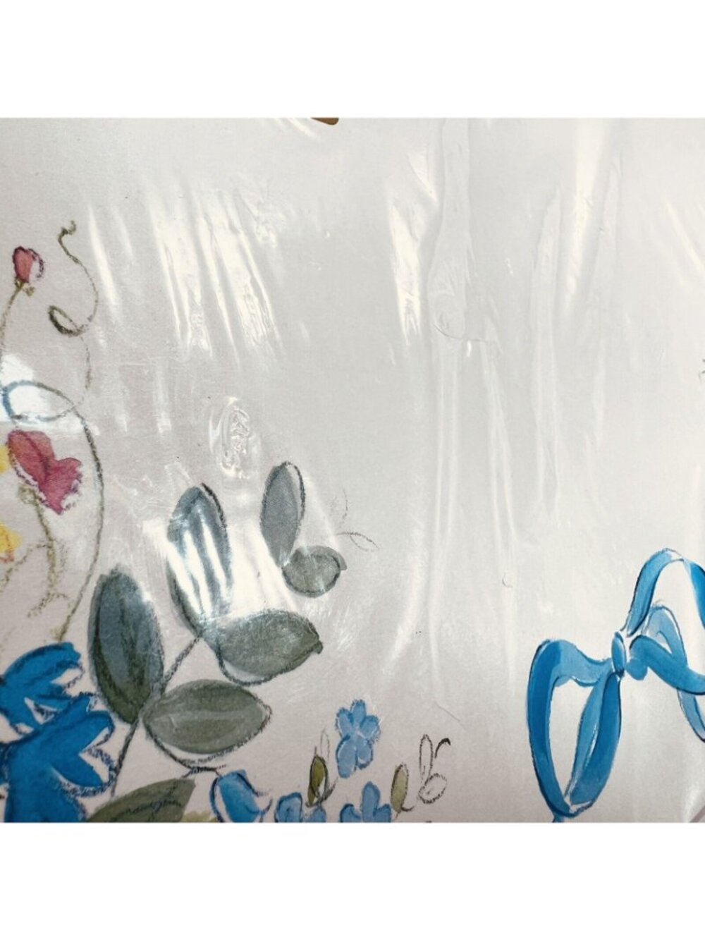 Vtg Hallmark Placemats NOS Plastic Coated Orig Pkg Set of 8 Floral Ribbon USA - Picture 5 of 8